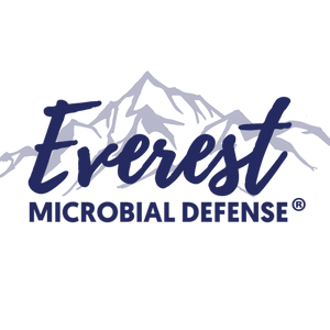 Everest Microbial Defense logo in blue