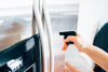 Antimicrobial spray on refrigerator